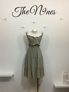 Young Threads Sage Green Summer Dress Large NWT